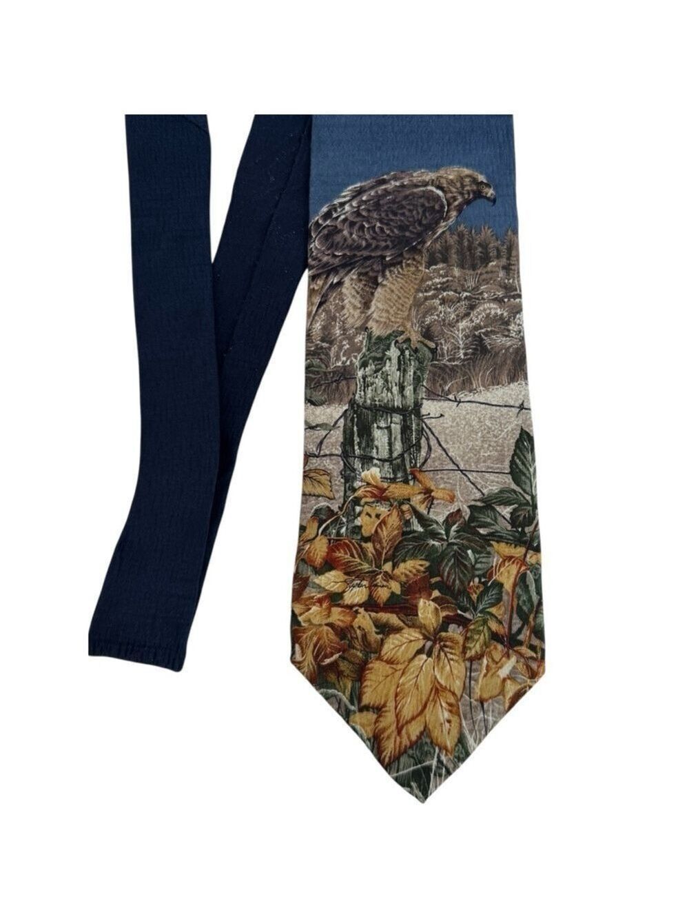 Vintage 1998 Stephen Lyman Silk Eagle Tie Wildlife Domain Novelty Made in USA